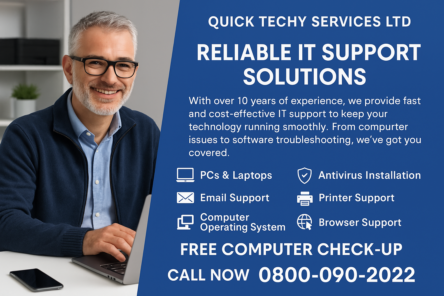 Quick Techy Contact Number | 0800-090-3202