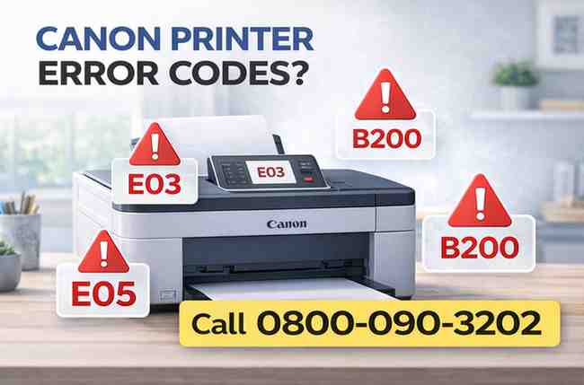 canon printer error codes | 0800-090-3202