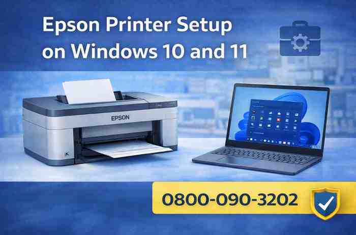 epson printer setup on windows 10 and 11 | 0800-090-3202